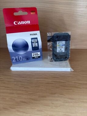 Canon 210XL & 211XL Ink Set in Black and Blue Packaging